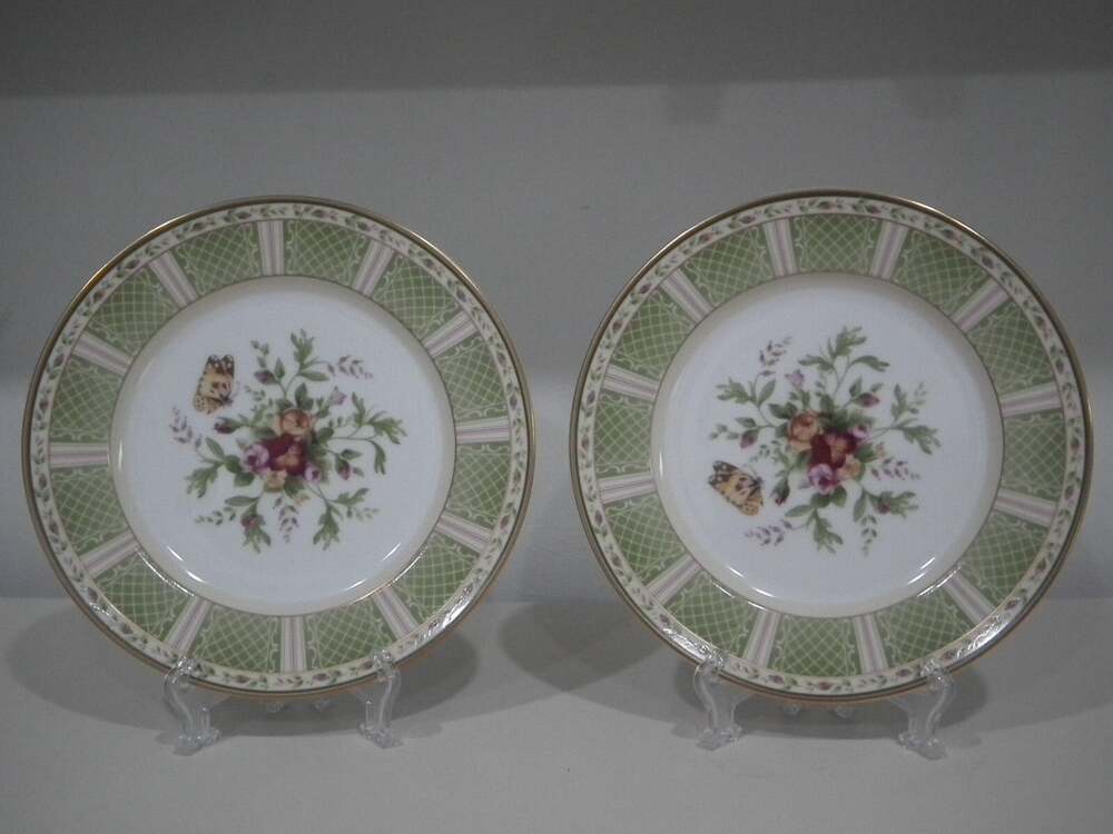Set of 2 Royal Albert Seasons of Colour Salad Plate Spring Trellis